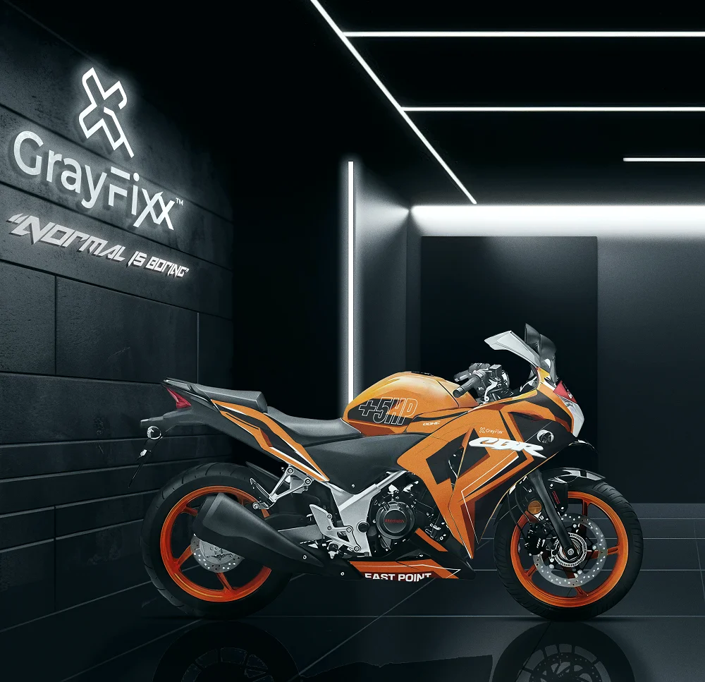 Turbo Edition Full Body Sticker For CBR 250R | Made In Premium Gloss Vinyl With FPF(Fade Protection Film), Water Proof, Precut Sticker, Pack Of 1 For Both Side